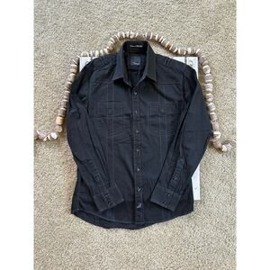7 Diamonds Seven Cities Black Button Down Sleeve Shirt